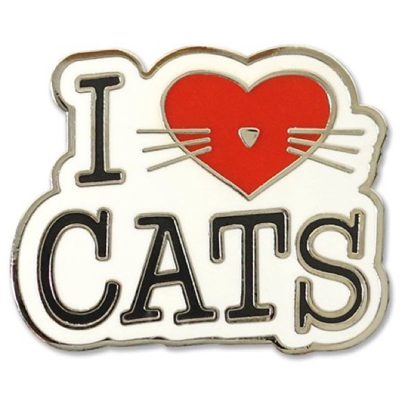 Peter Pauper Press, Inc Jewelry - Peter Pauper Press Enamel Pin, I Love Cats NWT